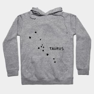 Zodiac Sign - Taurus Black Hoodie